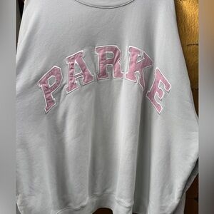 NOT FOR SALE Parke Something Blue with Sprinkle Sweatshirt Size XXL